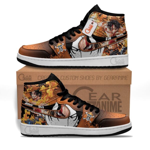 Baskets montantes Air Jordan Portgas D. Ace – Chaussures montantes One Piece – Image 2
