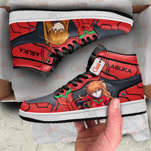 Baskets montantes Air Jordan Asuka Langley Soryu – Chaussures montantes Evangelion – Image 3