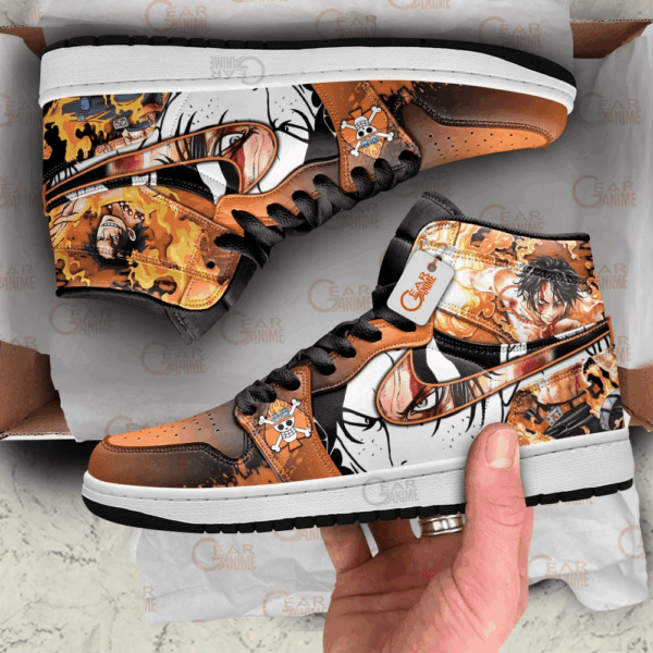 Baskets montantes Air Jordan Portgas D. Ace – Chaussures montantes One Piece – Image 3
