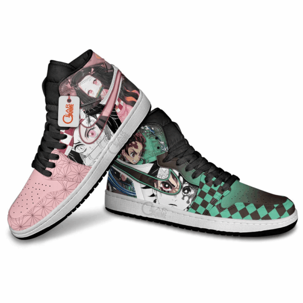 Baskets montantes Air Jordan Tanjiro & Nezuko – Chaussures montantes Demon Slayer – Image 4