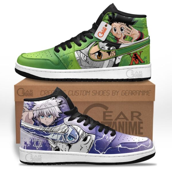 Baskets montantes Air Jordan Gon Freecss et Killua Zoldyck – Chaussures montantes Hunter x Hunter – Image 2