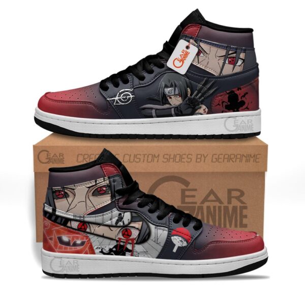 Baskets montantes Air Jordan Itachi Uchiha – Chaussures montantes Naruto – Image 2