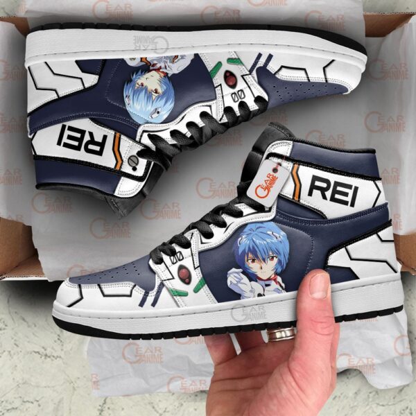 Baskets montantes Air Jordan Rei Ayanami – Chaussures montantes Evangelion – Image 3