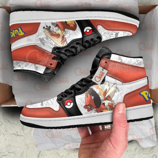 Baskets montantes Air Jordan Blaziken – Chaussures montantes Pokémon – Image 2
