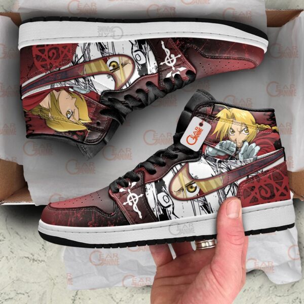 Baskets montantes Air Jordan Edward Elric – Chaussures montantes Fullmetal Alchemist – Image 3