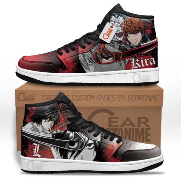 Baskets montantes Air Jordan Light Yagami et L – Chaussures montantes Death Note – Image 2