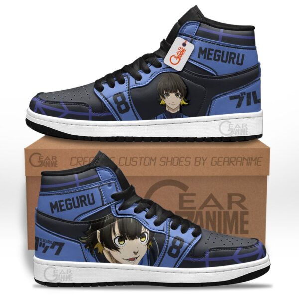 Baskets montantes Air Jordan Meguru Bachira – Chaussures montantes Blue Lock – Image 2
