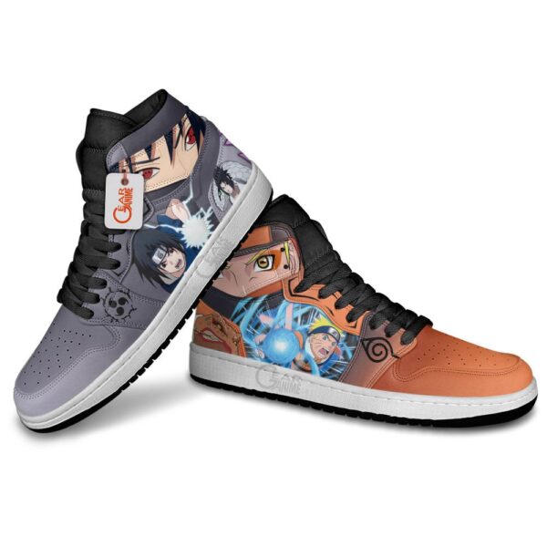 Baskets montantes Air Jordan Naruto Uzumaki et Sasuke Uchiha – Chaussures montantes Naruto – Image 4