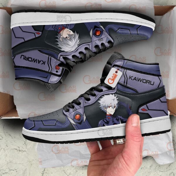 Baskets montantes Air Jordan Kaworu Nagisa – Chaussures montantes Evangelion – Image 3