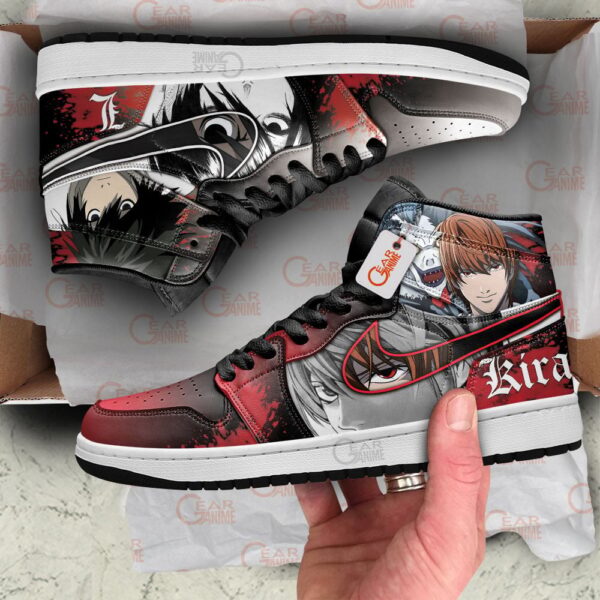 Baskets montantes Air Jordan Light Yagami et L – Chaussures montantes Death Note – Image 3
