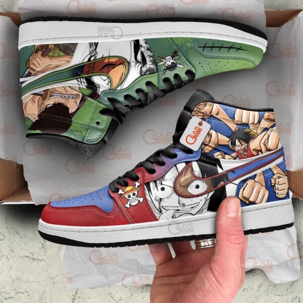 Baskets montantes Air Jordan Luffy et Roronoa Zoro – Chaussures montantes One Piece – Image 3