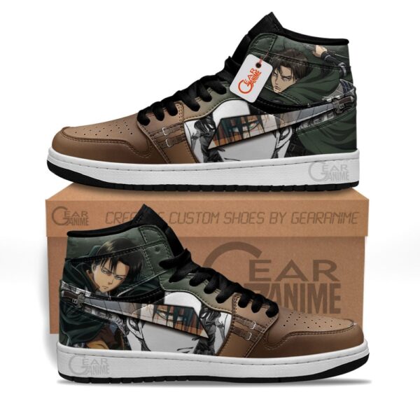 Baskets montantes Air Jordan Levi Ackerman – Chaussures montantes L’Attaque des Titans – Image 2