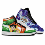 Baskets montantes Air Jordan Gon Freecss et Goku – Chaussures montantes Cross Anime