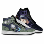 Baskets montantes Air Jordan Kakashi Hatake et Satoru Gojo – Chaussures montantes Cross Anime