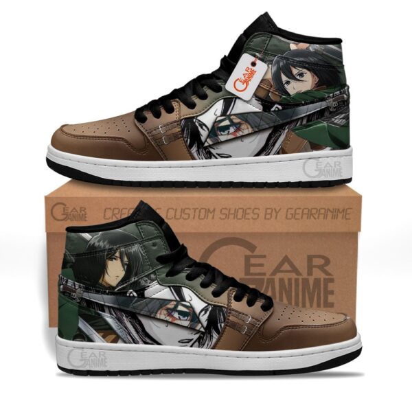 Baskets montantes Air Jordan Mikasa Ackerman – Chaussures montantes L’Attaque des Titans – Image 2