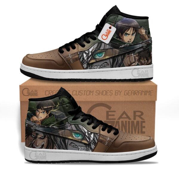 Baskets montantes Air Jordan Eren Yeager – Chaussures montantes L’Attaque des Titans – Image 2