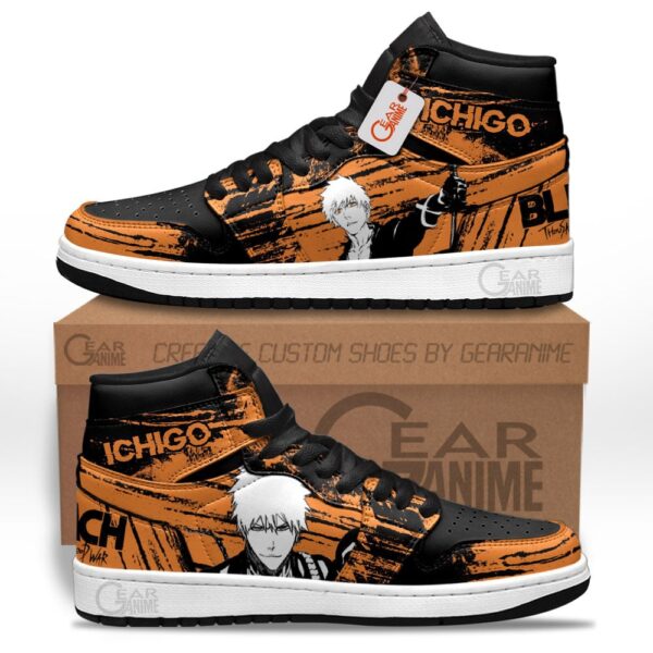Baskets montantes Air Jordan Ichigo Kurosaki – Chaussures montantes Bleach – Image 2