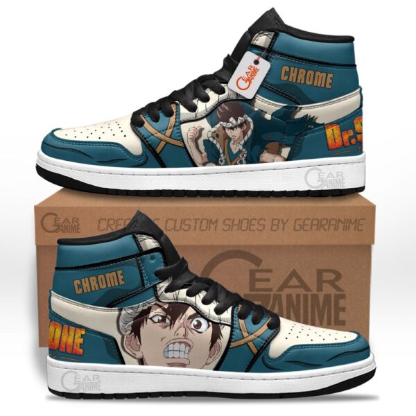 Baskets montantes Air Jordan Chrome – Chaussures montantes Dr. Stone – Image 2
