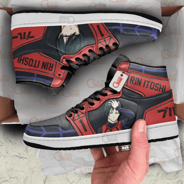 Baskets montantes Air Jordan Rin Itoshi – Chaussures montantes Blue Lock – Image 3