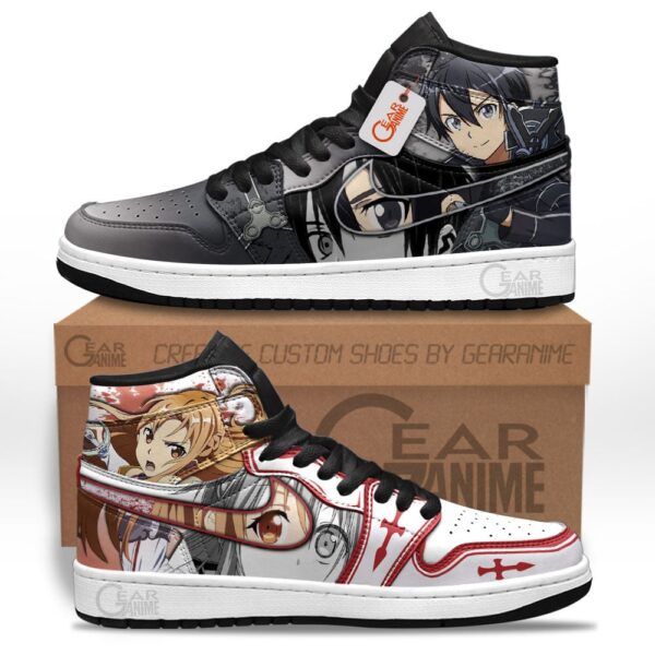 Baskets montantes Air Jordan Kirito et Asuna – Chaussures montantes Sword Art Online – Image 2