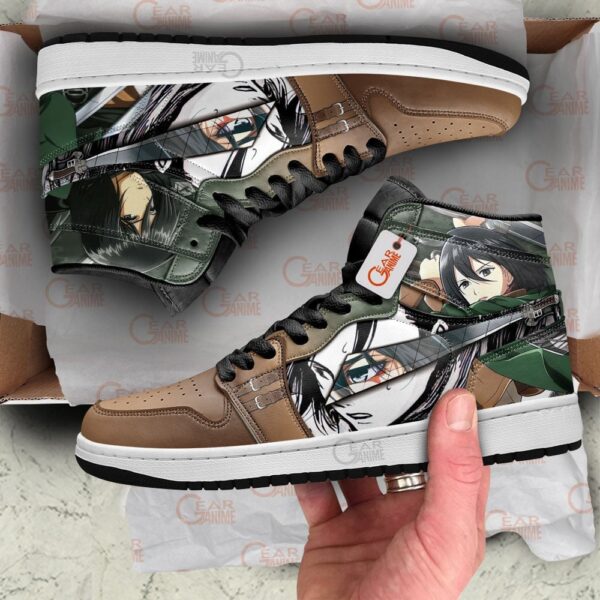 Baskets montantes Air Jordan Mikasa Ackerman – Chaussures montantes L’Attaque des Titans – Image 3