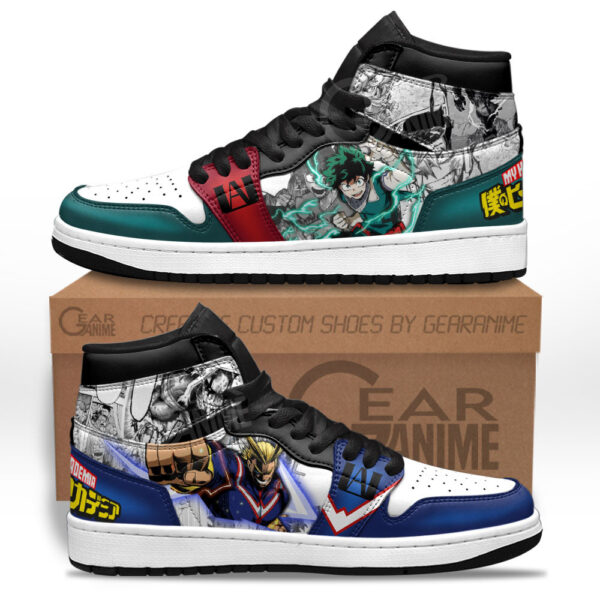 Baskets montantes Air Jordan All Might & Deku – Chaussures montantes My Hero Academia