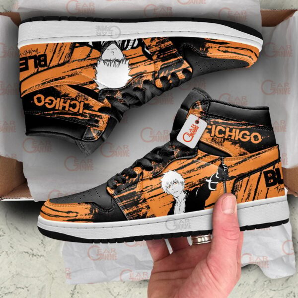 Baskets montantes Air Jordan Ichigo Kurosaki – Chaussures montantes Bleach – Image 3