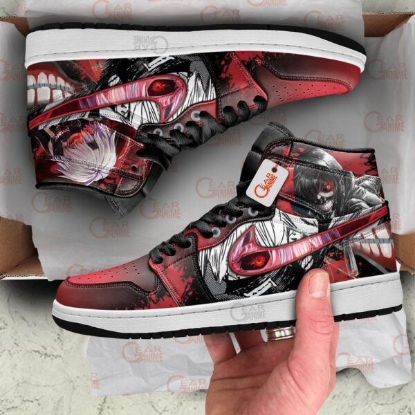Baskets montantes Air Jordan Ken Kaneki – Chaussures montantes Tokyo Ghoul – Image 3
