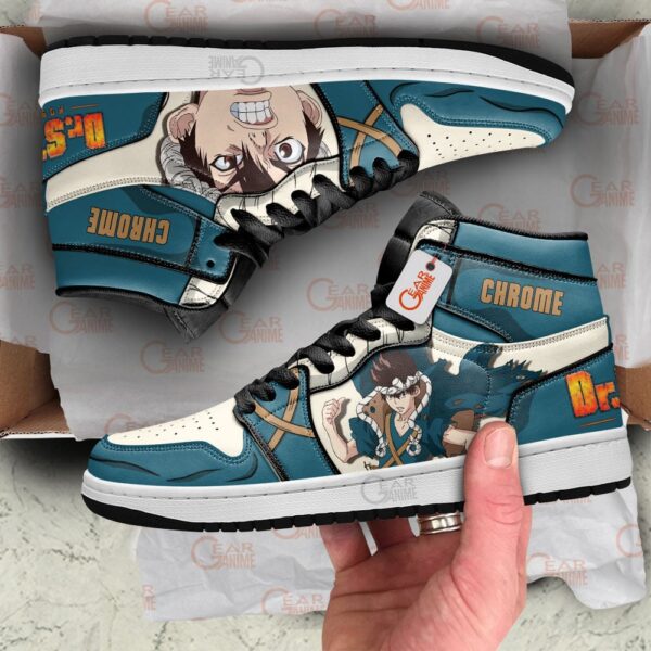 Baskets montantes Air Jordan Chrome – Chaussures montantes Dr. Stone – Image 3