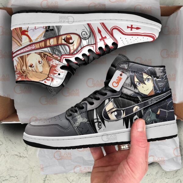 Baskets montantes Air Jordan Kirito et Asuna – Chaussures montantes Sword Art Online – Image 3
