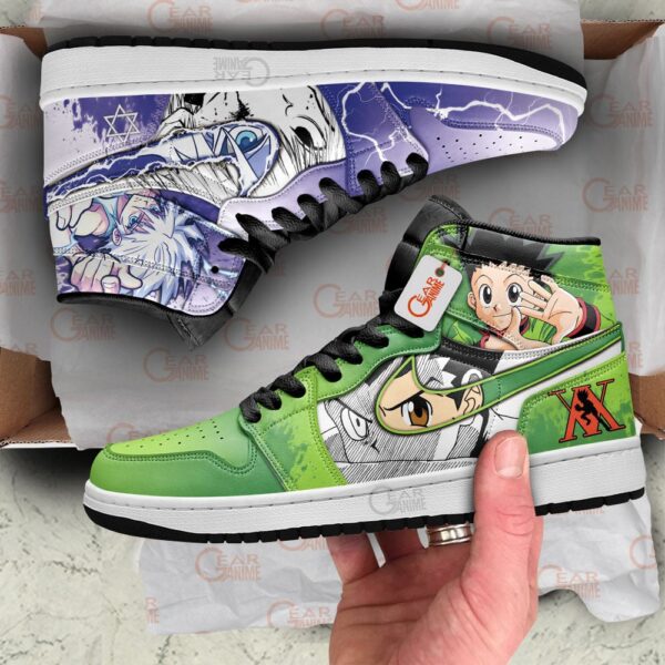 Baskets montantes Air Jordan Gon Freecss et Killua Zoldyck – Chaussures montantes Hunter x Hunter – Image 3