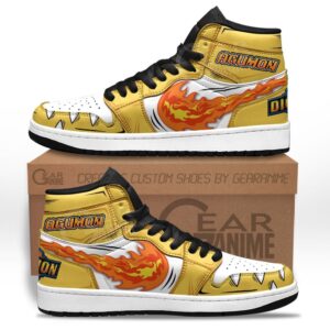 Baskets montantes Air Jordan Agumon – Chaussures montantes Digimon