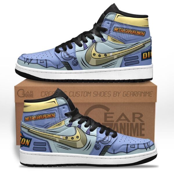 Baskets montantes Air Jordan MetalGarurumon – Chaussures montantes Digimon