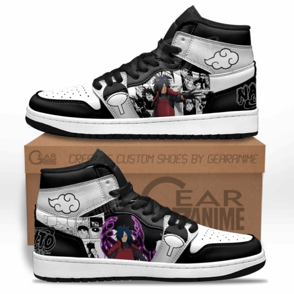 Baskets montantes Air Jordan Madara Uchiha – Chaussures montantes Naruto