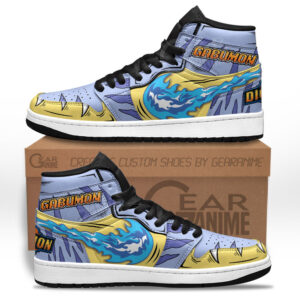 Baskets montantes Air Jordan Gabumon – Chaussures montantes Digimon