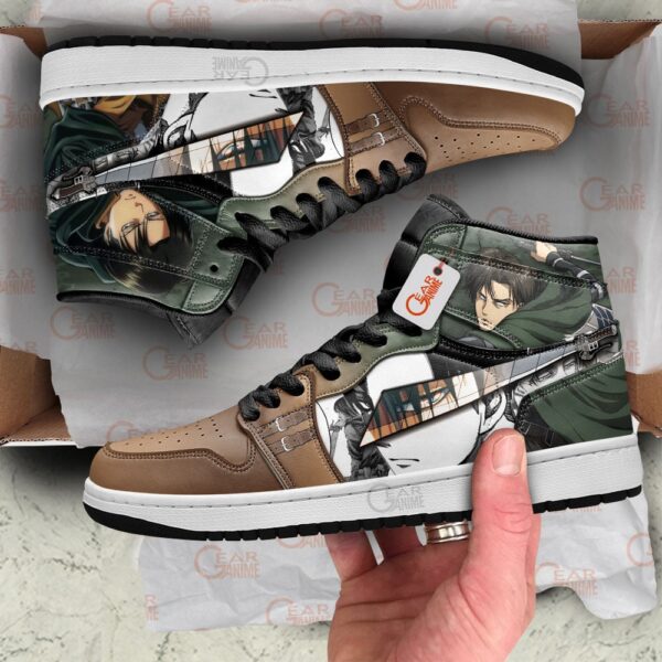 Baskets montantes Air Jordan Levi Ackerman – Chaussures montantes L’Attaque des Titans – Image 3