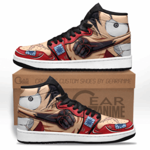 Baskets montantes Air Jordan Monkey D. Luffy – Chaussures montantes One Piece