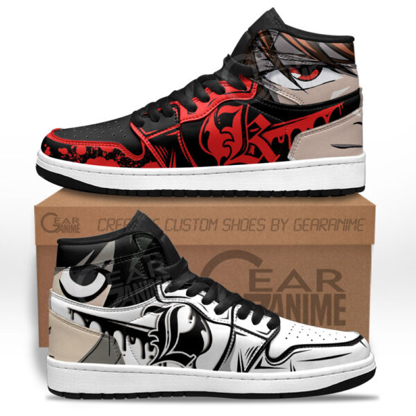 Baskets montantes Air Jordan Light Yagami et L – Chaussures montantes Death Note