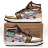 Baskets montantes Air Jordan Levi Ackerman et Eren Jäger – Chaussures montantes L’Attaque des Titans