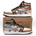 Baskets montantes Air Jordan Levi Ackerman et Eren Jäger – Chaussures montantes L’Attaque des Titans