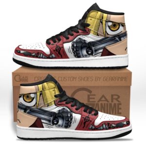 Baskets montantes Air Jordan Edward Elric – Chaussures montantes Fullmetal Alchemist