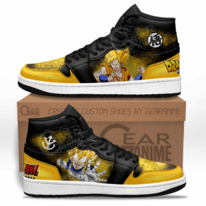 Baskets montantes Air Jordan Vegeta et Goku Super Saiyan – Chaussures montantes Dragon Ball