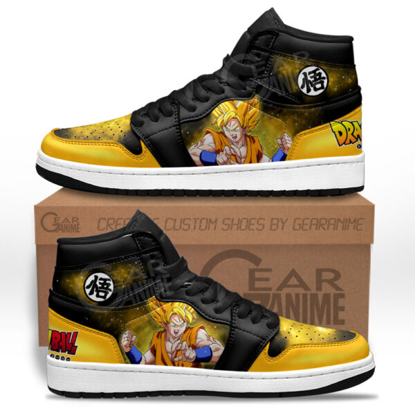 Baskets montantes Air Jordan Goku Super Saiyan – Chaussures montantes Dragon Ball