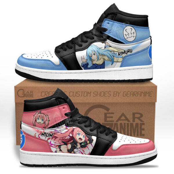 Baskets montantes Air Jordan Rimuru Tempest et Milim Nava – Chaussures montantes Moi, quand je me réincarne en Slime