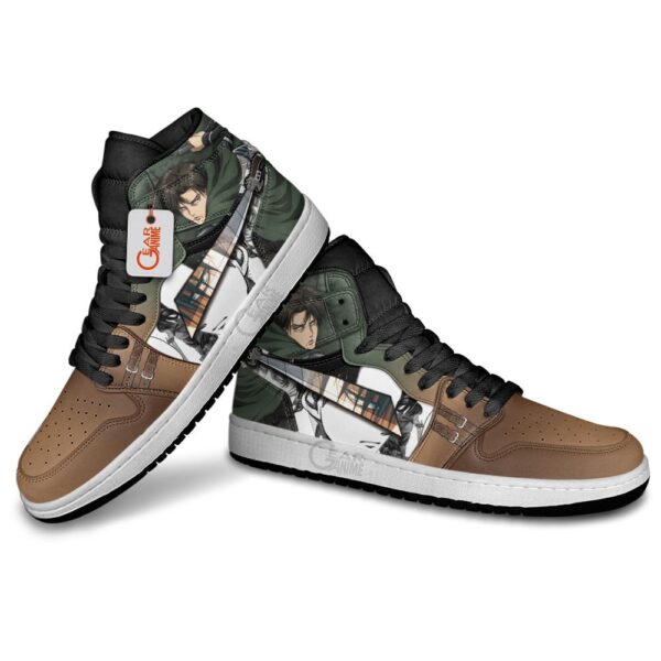Baskets montantes Air Jordan Levi Ackerman – Chaussures montantes L’Attaque des Titans – Image 4