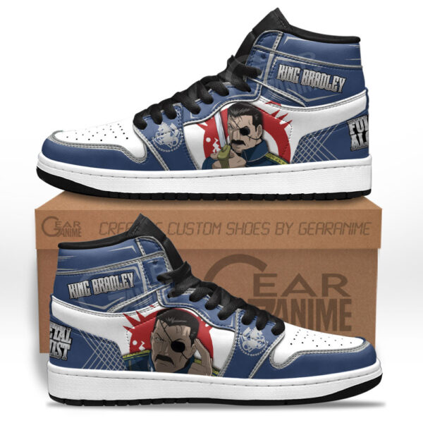 Baskets montantes Air Jordan King Bradley – Chaussures montantes Fullmetal Alchemist
