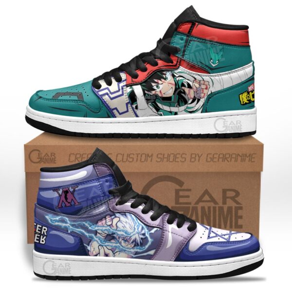 Baskets montantes Air Jordan Izuku Midoriya et Killua – Chaussures montantes Cross Anime – Image 2