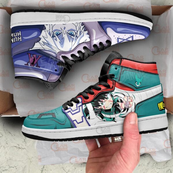 Baskets montantes Air Jordan Izuku Midoriya et Killua – Chaussures montantes Cross Anime – Image 3