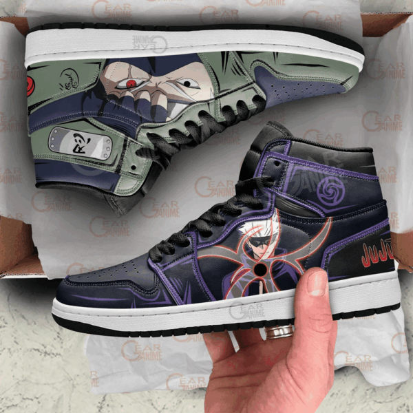 Baskets montantes Air Jordan Kakashi Hatake et Satoru Gojo – Chaussures montantes Cross Anime – Image 3