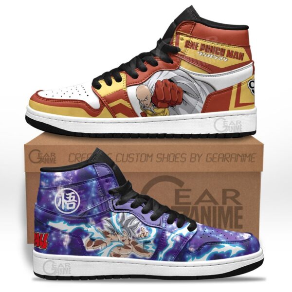 Baskets montantes Air Jordan Goku Ultra Instinct et Saitama – Chaussures montantes Cross Anime – Image 2